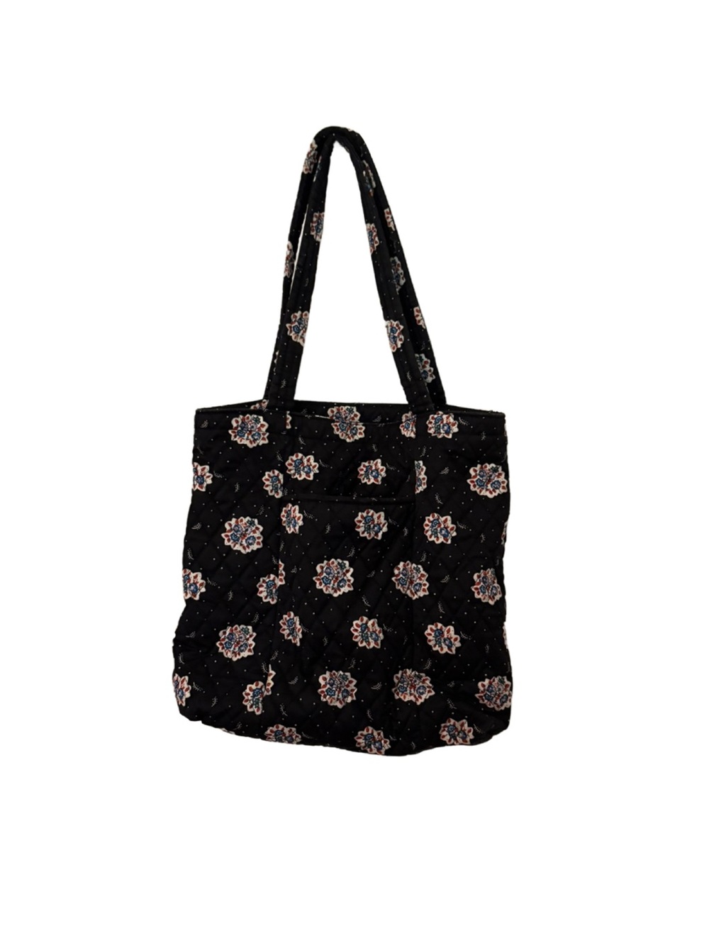 Vera Bradley Black Quilted Floral Shoulder Tote